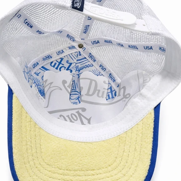 ?️Von Dutch Trucker Hat Blue White Snapback Mesh Logo  display picture 3